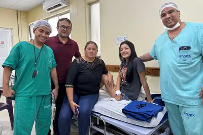 notícia: 'Depois de três anos, terminou nosso sofrimento', diz mãe de paciente que teve alta 24h após cirurgia ortopédica no HE de Macapá