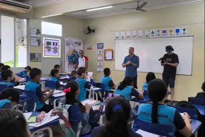 notícia: Ensino da língua francesa em escola estadual do Amapá é destaque em produção de rede internacional de televisão 