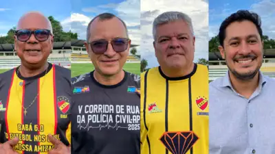 notícia: Ex-jogadores e familiares celebram reforma do Estádio Augusto Antunes que será entregue pelo Governo do Amapá em Santana na quinta-feira, 22