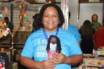 notícia: 'Representa nossa identidade e cultura', diz artesã em evento de bioeconomia realizado pelo Governo do Amapá e o Sebrae