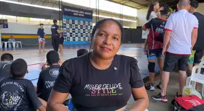 Foto: Natália Cruz Rosemeire Ferreira, mãe do atleta Ruan Figueiredo.