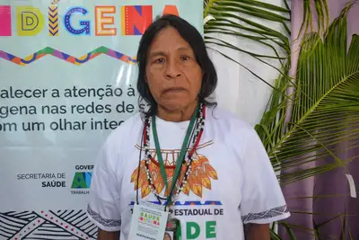 Foto: Sal Lima/GEA Presidente do Conselho Distrital de Saúde Indígena, cacique Kumaré Wajãpi
