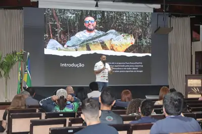 notícia: 'Os amapaenses podem se desenvolver na área', diz palestrante no 2º Workshop da Pesca Esportiva e Amadora do Governo do Estado