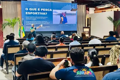 notícia: Promovido pelo Governo do Estado, 2º dia do Workshop da Pesca Esportiva realiza debates e palestras sobre turismo sustentável no Amapá