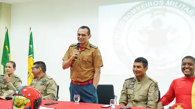 Foto: Israel Cardoso/GEA Comandante do Corpo de Bombeiros Militar do Amapá, coronel Pelsondré Martins