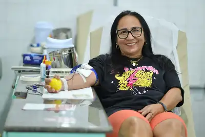 notícia: Junho Vermelho: Governo do Amapá entra no clima junino para incentivar doação de sangue no Hemoap