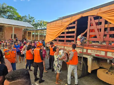 notícia: Com apoio do Governo do Amapá, agricultores de Tartarugalzinho afetados pela vassoura-de-bruxa recebem cestas básicas