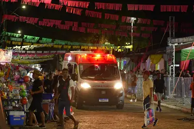 notícia: Moradores e visitantes elogiam atendimento de saúde reforçado em Mazagão Velho durante a Festa de São Tiago