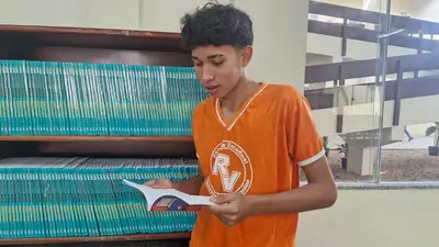 notícia: 'Agora dá vontade de vir pra aula', diz aluno sobre a nova estrutura da Escola Estadual Raimunda Virgolino, entregue pelo Governo do Amapá