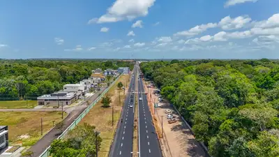 notícia: Mobilidade e segurança: Governo do Estado transforma Rodovia Josmar Pinto que garante acesso à 54ª Expofeira do Amapá