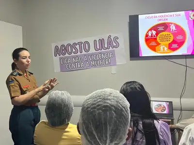 notícia: Fundação de Saúde Amapaense promove conscientização sobre violência contra a mulher na Unidade Estadual de Internação