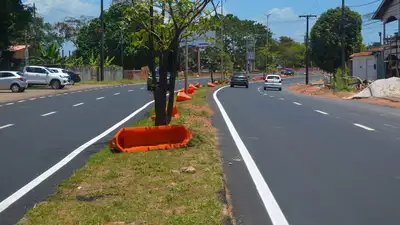notícia: 'O novo asfalto na Rodovia Josmar Pinto melhorou 100% o tráfego e nosso faturamento', celebra motorista de aplicativo durante a 54ª Expofeira do Amapá