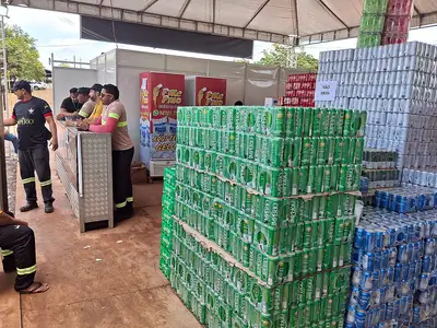 notícia: Distribuidora de bebidas dentro da 54º Expofeira é peça-chave para os empreendedores e evita entrada de itens proibidos no evento
