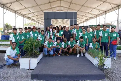 notícia: Alunos da Escola Agrícola do Pacuí visitam vitrine técnica de agricultura duante a 54ª Expofeira do Amapá