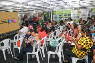 notícia: Na 54ª Expofeira do Amapá, Governo do Estados orienta público da terceira idade sobre prevenção contra golpes
