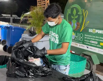 notícia: Governo do Estado coleta mais de mil quilos de resíduos em seis dias da 54ª Expofeira do Amapá