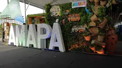 notícia: Estande 'Amapá na COP30' na 54ª Expofeira mostra ações do Governo do Estado para o enfrentamento das mudanças climáticas