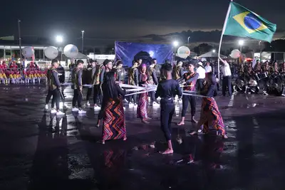 notícia: Escola Estadual Mineko Hayashida vence 6º Festival de Bandas e Fanfarras e se torna tricampeã durante a 54ª Expofeira do Amapá 