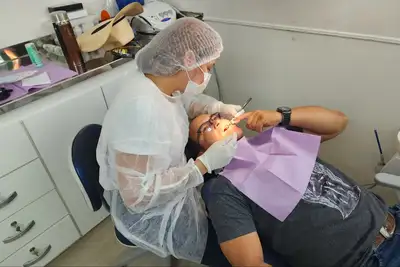 notícia: Mais Sorriso realiza 470 procedimentos e entrega mais de 800 kits de higiene bucal aos trabalhadores rurais da 54ª Expofeira do Amapá