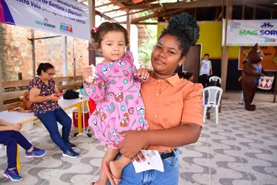 notícia: ‘É essencial para a gente’, diz moradora do Pirativa sobre serviços de vacinação durante ação do Mais Sorriso, do Governo do Amapá