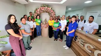 notícia: Fé e Emoção marcam visita da imagem de Nossa Senhora de Nazaré na Secretaria de Comunicação do Governo do Amapá