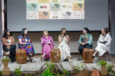 notícia: Painel ‘Elas na COP’ abre o segundo dia 4º Encontro Regional Amazônico do ICLEI Brasil, no Amapá