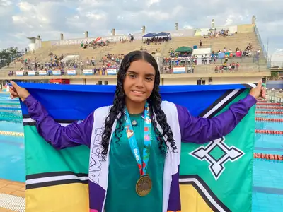 notícia: Com apoio do Governo do Amapá, primeira medalha nos Jogos Escolares Brasileiros 2025 é conquistada por aluna-atleta