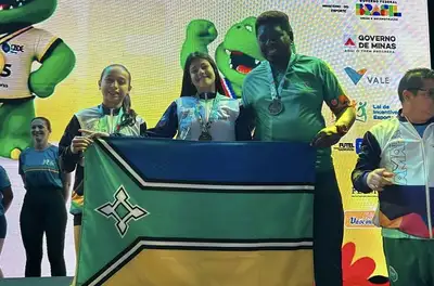 notícia: Com apoio do Governo do Amapá, vôlei de praia feminino conquista medalha de bronze nos Jogos Escolares Brasileiros