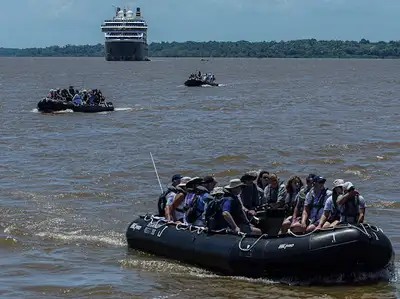 notícia: Governo Amapá recebe cruzeiro internacional pela terceira vez e se firma como rota de expedições na Amazônia