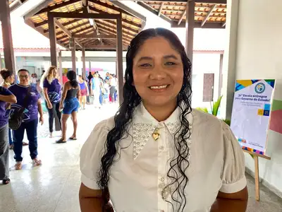 notícia: ‘Proporcionar esse ambiente é garantir qualidade de vida para todos’, garante gestora de escola entregue pelo Governo do Estado, em Cutias