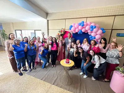 notícia: Servidoras da Politec participam de ação de acolhimento promovida pelo Governo do Amapá no Outubro Rosa