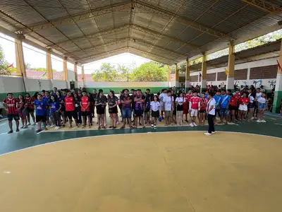 notícia: Governo do Amapá incentiva integração e espírito esportivo nos Jogos Internos da Escola José do Patrocínio, em Macapá