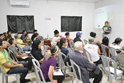 notícia: Moradores voluntários do Residencial Macapaba iniciam treinamento do Projeto ‘Horta é Vida’, ofertado pelo Governo do Amapá