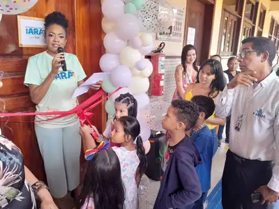 notícia: Universidade do Estado do Amapá inaugura espaço de acolhimento para crianças filhas de mães e pais universitários