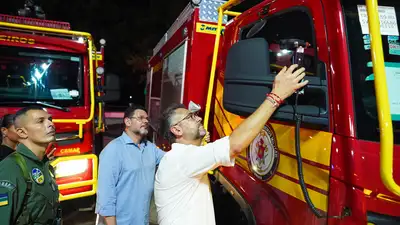notícia: 'Investimento que retorna em forma de serviços à população', destaca governador Clécio Luís na maior entrega de viaturas do Corpo de Bombeiros