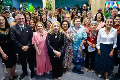 notícia: Com lugares disputados, debate sobre justiça climática e inovação tecnológica lota estande do Amapá na COP30