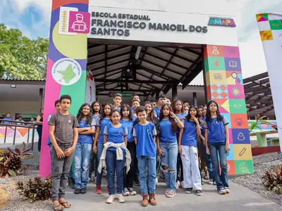 notícia: Após reconstrução, Governo do Amapá entrega Escola Francisco Manoel dos Santos, na área rural de Porto Grande 