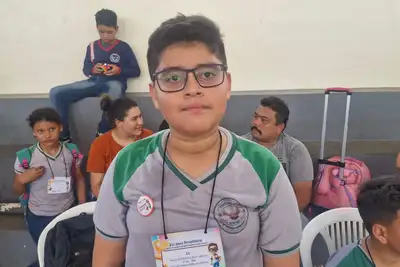 notícia: 'Acho que fiz uma boa prova', diz, confiante, estudante com TEA na final da Paralimpíada Matematicando, promovida pelo Governo do Amapá.