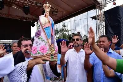 notícia: Em Calçoene, governador Clécio Luís celebra padroeira Nossa Senhora da Conceição e criação da 30ª Paróquia da Diocese de Macapá