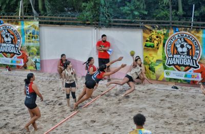 notícia: Com apoio do Governo do Estado,  1º Circuito Amapaense de Handebol de Praia promove o turismo esportivo às margens do Rio Amazonas