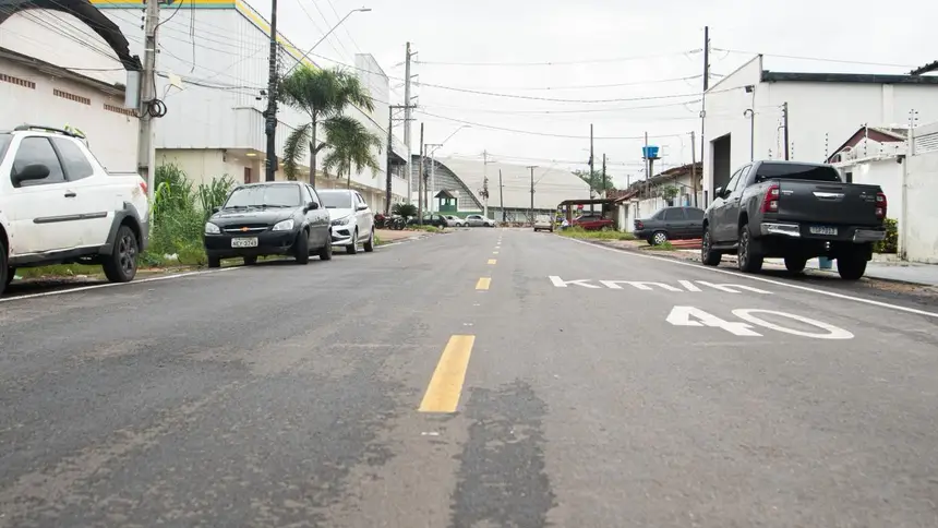 Governo realizou pavimentação asfáltica em cerca de 3 quilômetros do bairro Alvorada, em Macapá