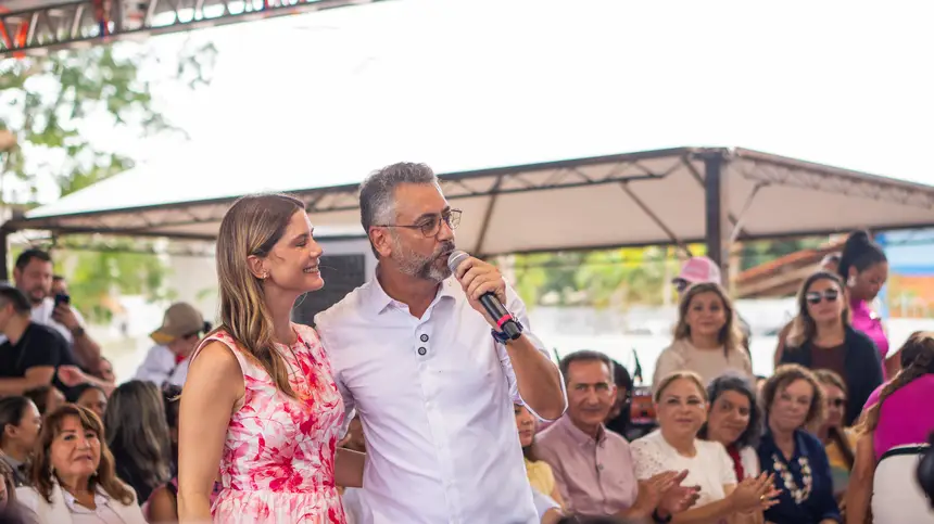 Um dia de união e propósito. O governador Clécio Luís e a primeira-dama Priscilla Flores celebram a abertura da primeira Casa da Mulher Brasileira do Amapá.