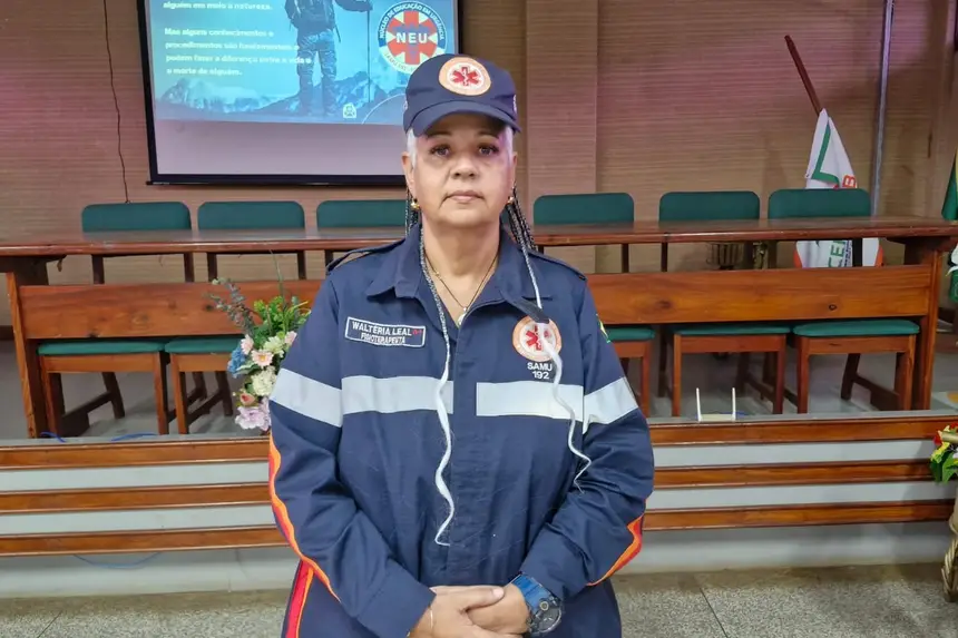 O curso foi ministrado pela fisioterapeuta do SAMU, Waltéria Leal