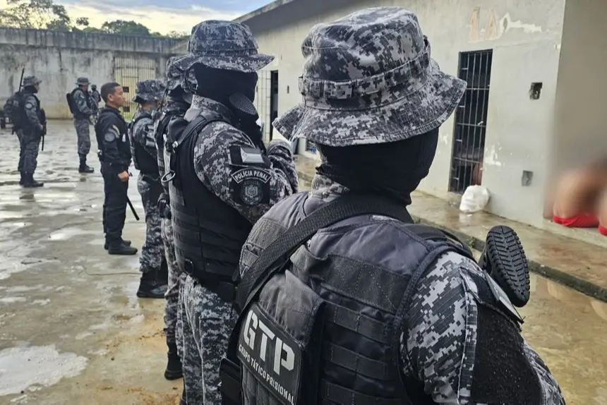 Foto: Lucas Brito/Polícia Civil Polícia Penal realizou buscas em celas do Iapen