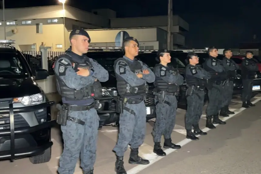 Foto: Lucas Brito/Polícia Civil Guarnições da Força Tática empenhadas na operação