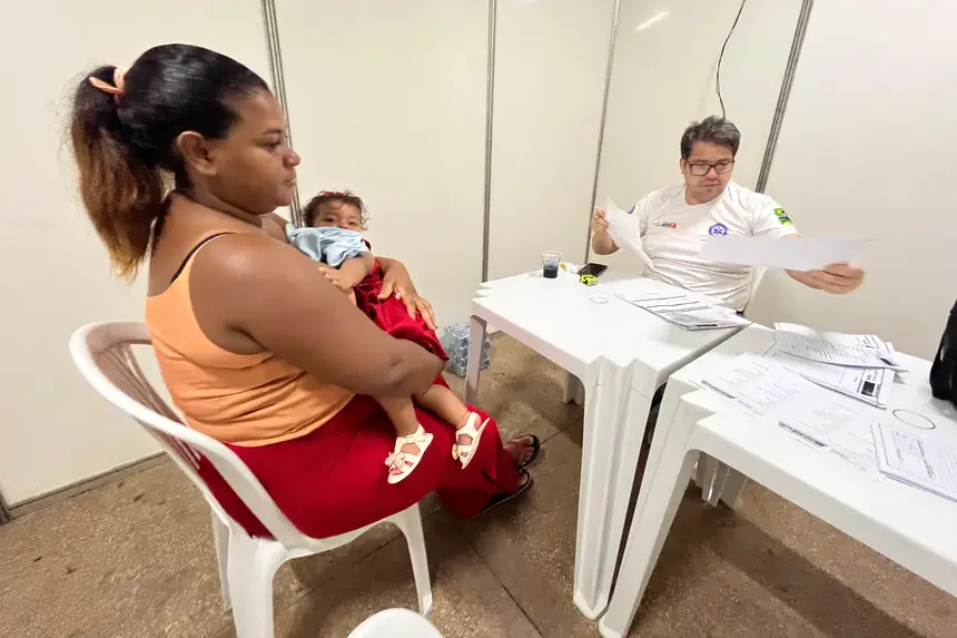 Foto: Gabriel Maciel/Sesa A ação contou com triagem e acolhimento, consultas de enfermagem e atendimento médico com clínico geral, ginecologista e pediatra