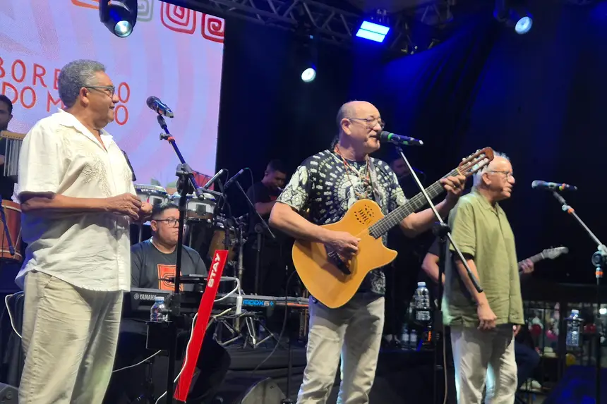 Foto: Lucas Mota/GEA Grupo Senzalas, idealizadores do projeto, é composto por Joãozinho Gomes, Amadeu Cavalcante e Val Milhomem