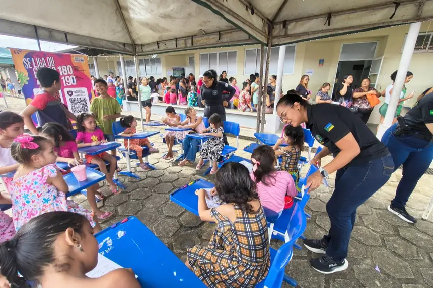 Com atividades lúdicas, crianças aprendem sobre prevenção e enfrentamento à violência