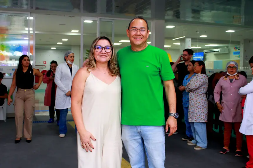 Foto: Marcia do Carmo/GEA Diretora do HCA, Cleude Rodrigues, e o secretário de Saúde Rinaldo Martins