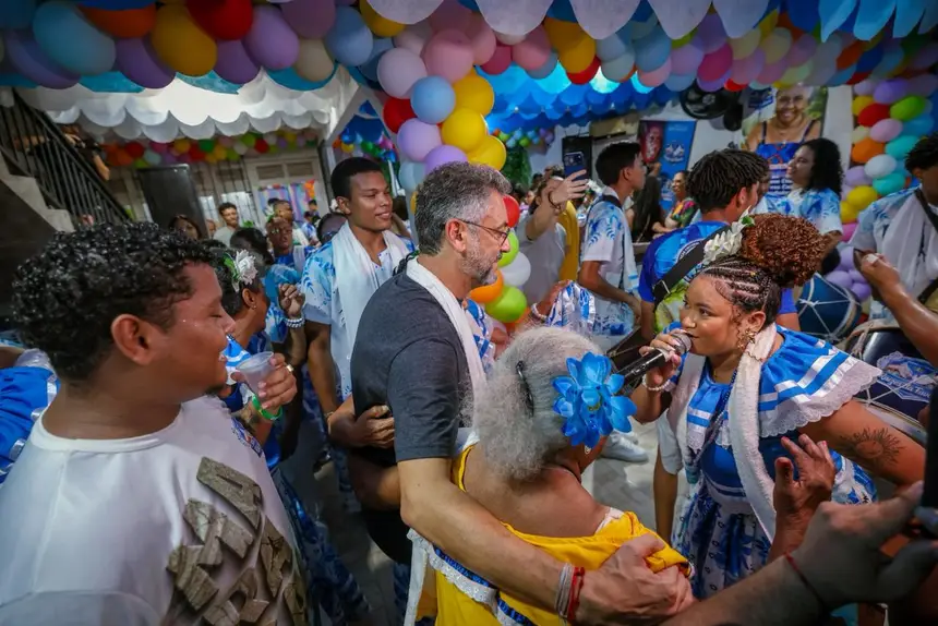 Governador Clécio Luís na roda de marabaixo